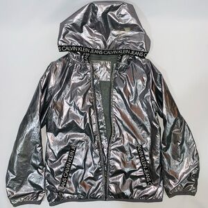 Calvin Klein Kids Metallic Silver Raincoat
